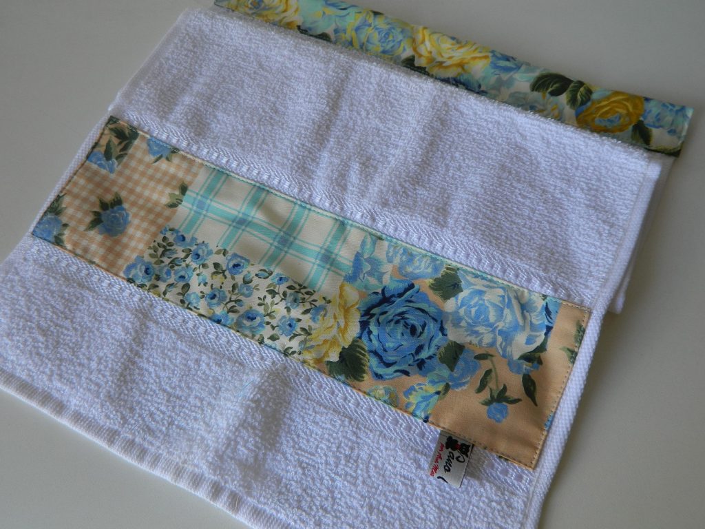 Conjunto toalhinha - Azul florido